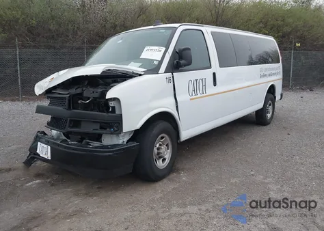 2023 Chevrolet Express Passenger Rwd 3500 Extended Wheelbase Ls from USA, damaged, VIN 1GAZGNFP2P1137216